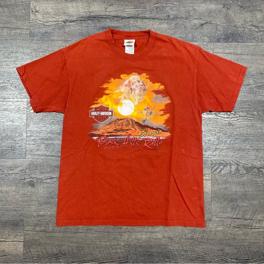 Vintage Harley Davidson Graphic Double Sided T Shirt Sz L